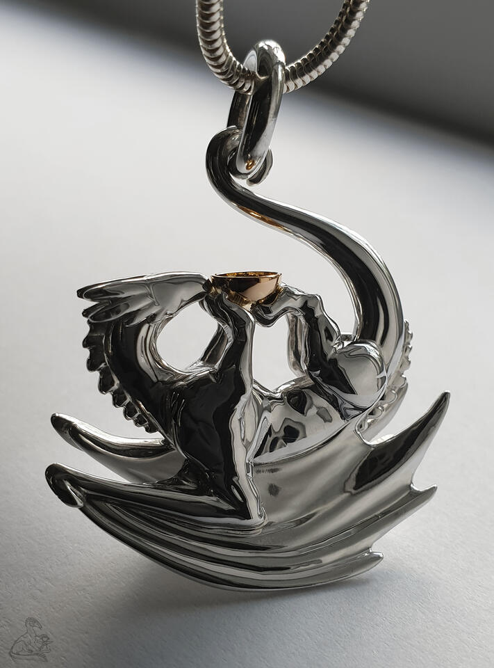 Made from soldering several sculpted pieces of silver together