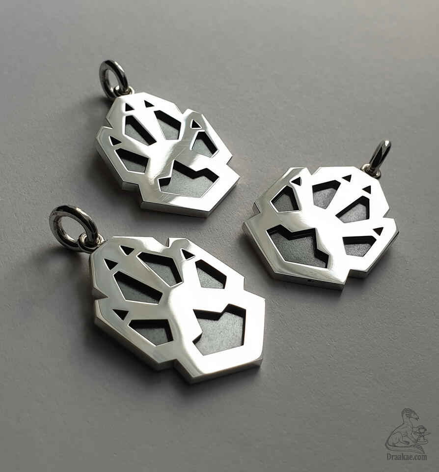 925 silver, oxidized prints